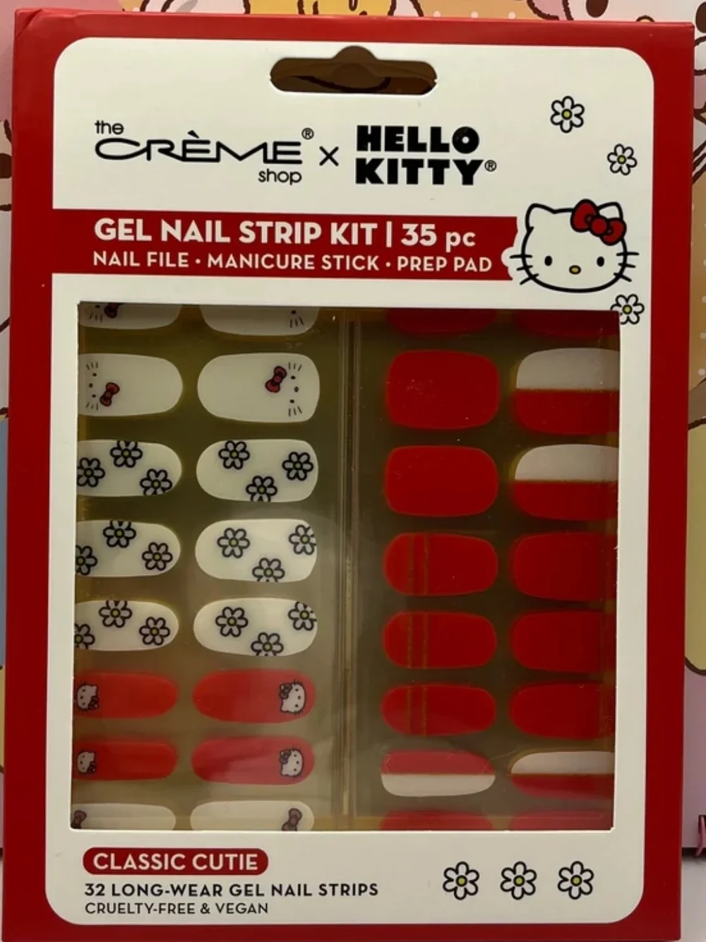 The Crème Shop Hello Kitty Gel Nail Strip Kit-Set Of 35- NIB